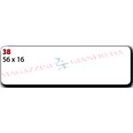 BUSTA DI ETICHETTE MARKIN COD. 38 MM 56 X 16, SU FOGLIO, 160 ETICHETTE AUTOADESIVE